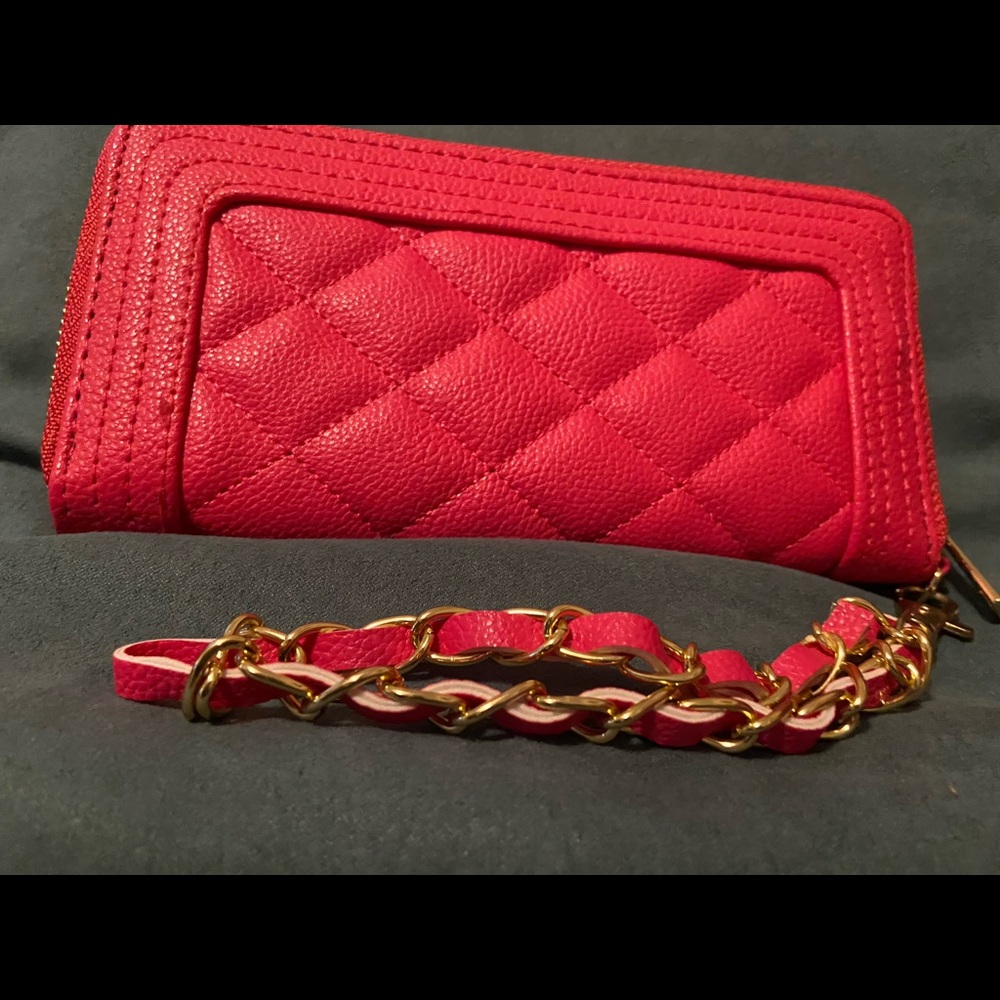 Hot Pink zip wallet